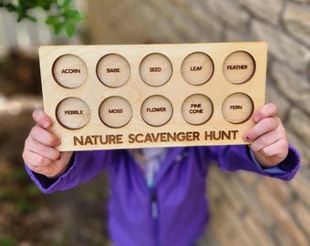 Nature Scavenger Hunt Game, Nature Game for Camping, Easter Gift for Kids, Nature Explorer Toy, Montessori Nature Game, Outdoor Activity