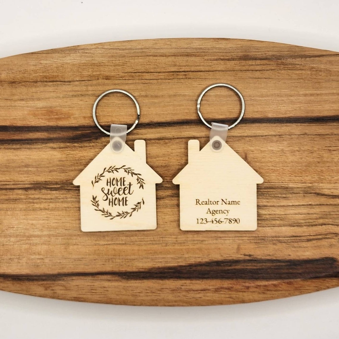 Customized Realtor Keychain Engraved House Keychain Home Etsy
