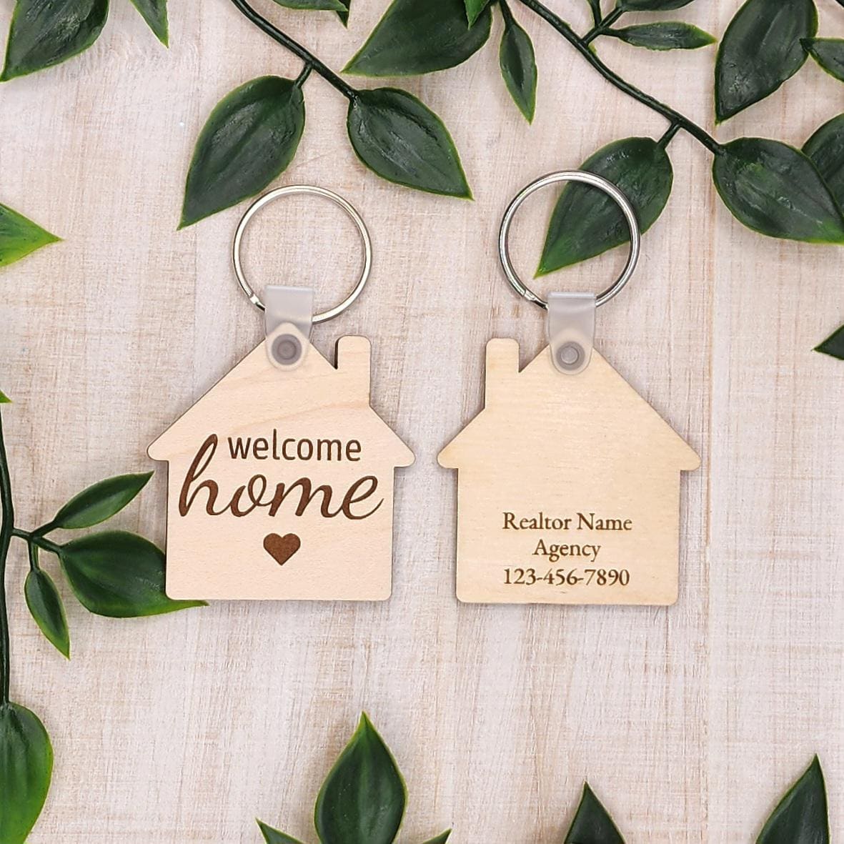 Personalized Realtor Keychains, Bulk Realtor Keychain, Realtor Closing Gift Key Chains, Welcome Home Keychains Real Estate