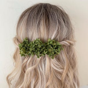 Olive Green Hydrangea Hair Pins / Green Flower Hair Clips / Greenery  Hair Pins / Boho Hair Accessories / Forest Hair Pins