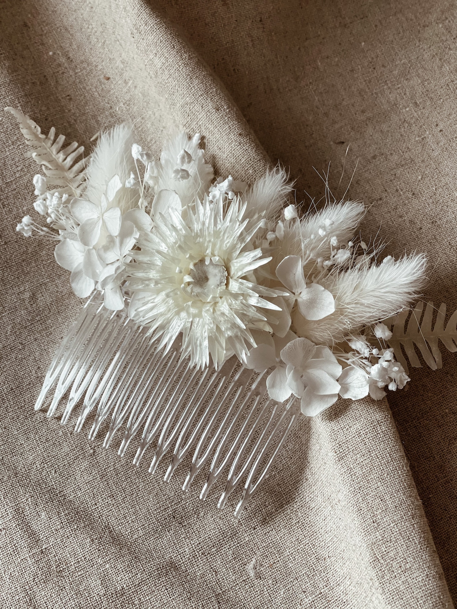 Bridal dried flower hair comb Flower preserved hair comb Etsy