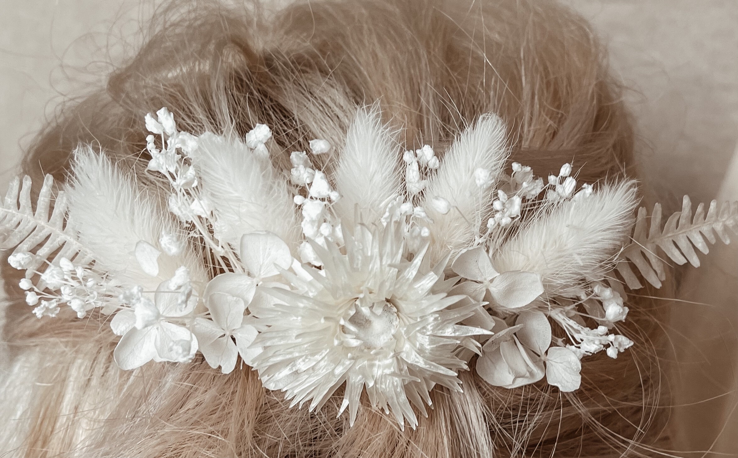 Bridal dried flower hair comb Flower preserved hair comb Etsy
