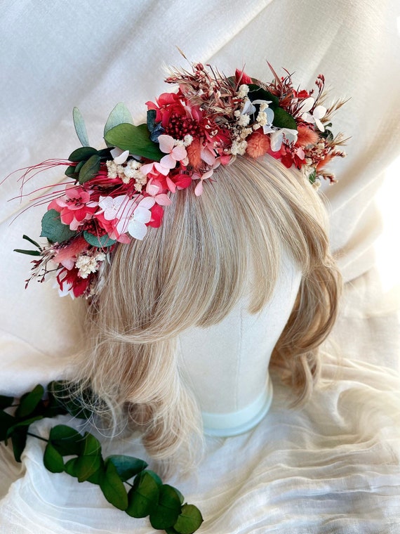 red bridal headpieces
