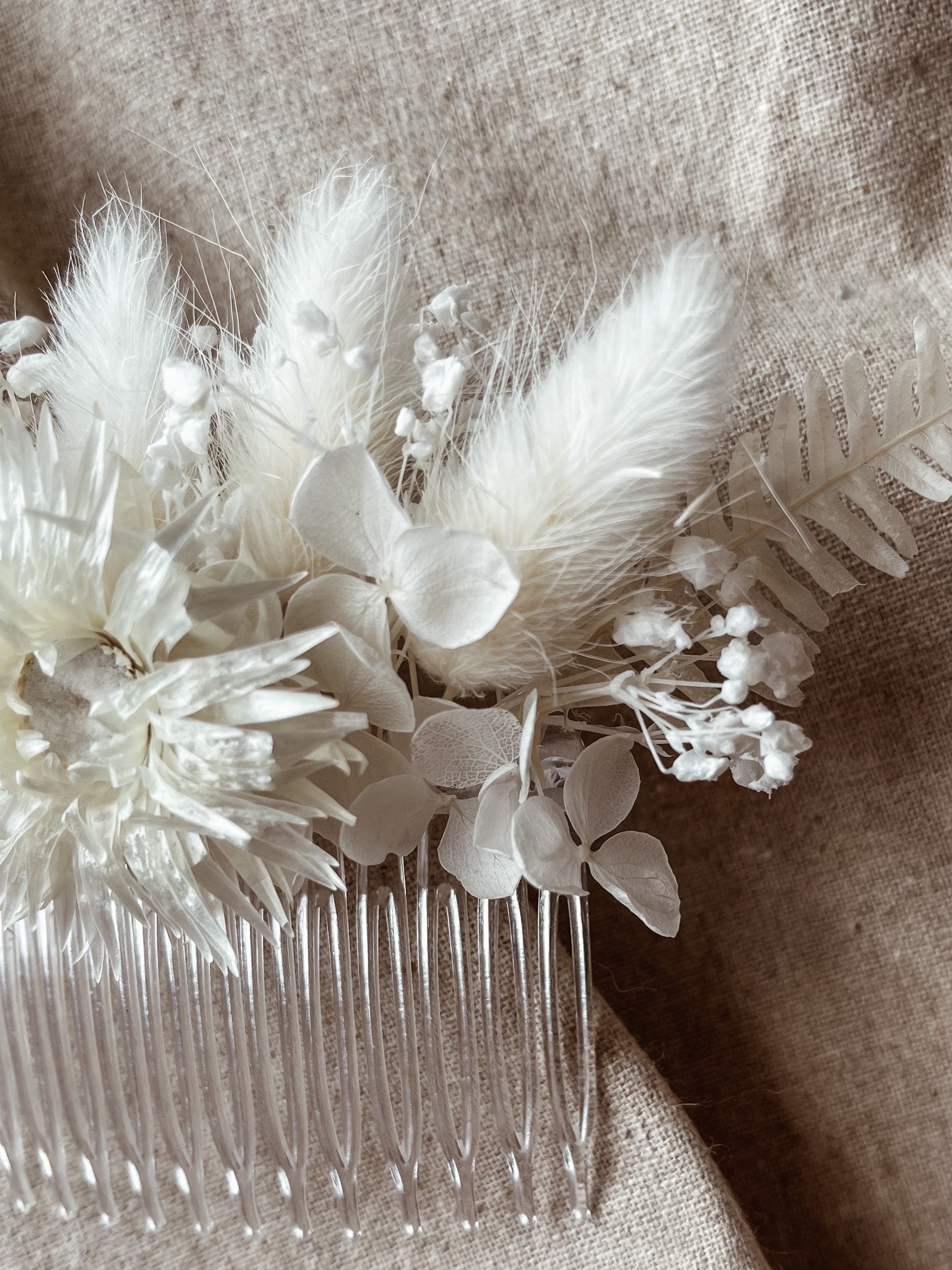 Bridal dried flower hair comb Flower preserved hair comb Etsy