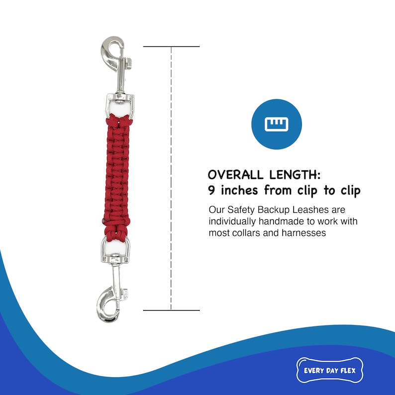 Dog Collar Safety Leash Prong Collar Back up Strap Clip - Etsy