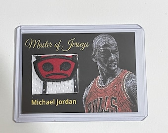 Michael Jordan 2025 Custom Card with Real Jersey Bulls Patch RARE Limited 1/5