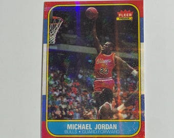 Michael Jordan Rookie Beckett Magazine REPRINT 1986-87 Fleer ATOMIC REFRACTOR Blank Back - Rare