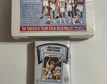 Michael Jordan Hunt - 1992 Skybox USA Greatest Team Ever Assembled y 1990 North Carolina Second Edition Cajas selladas de fábrica