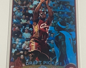 2003 Topps Chrome Refractor #111 LeBron James Rookie REPRINT Card