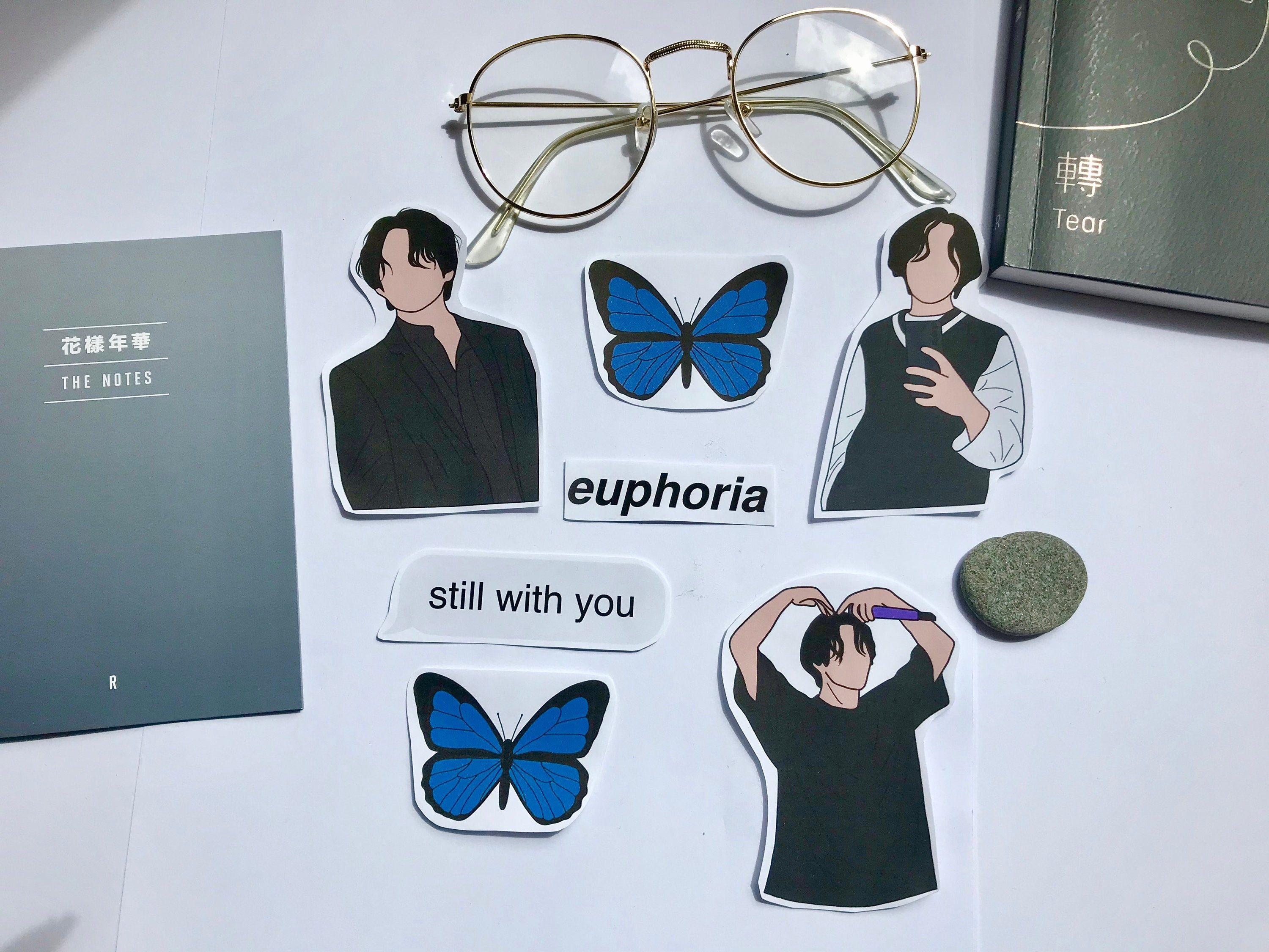 Kookcore Matte Journal Stickers BTS Jungkook Stickers Etsy