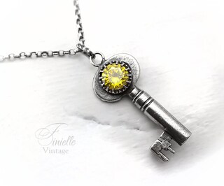 Silverly Collana Con Ciondolo Chiave In Argento 925 – Gioiello Vintage Per Donna Con Catena 46 Cm E Panno Lucidante