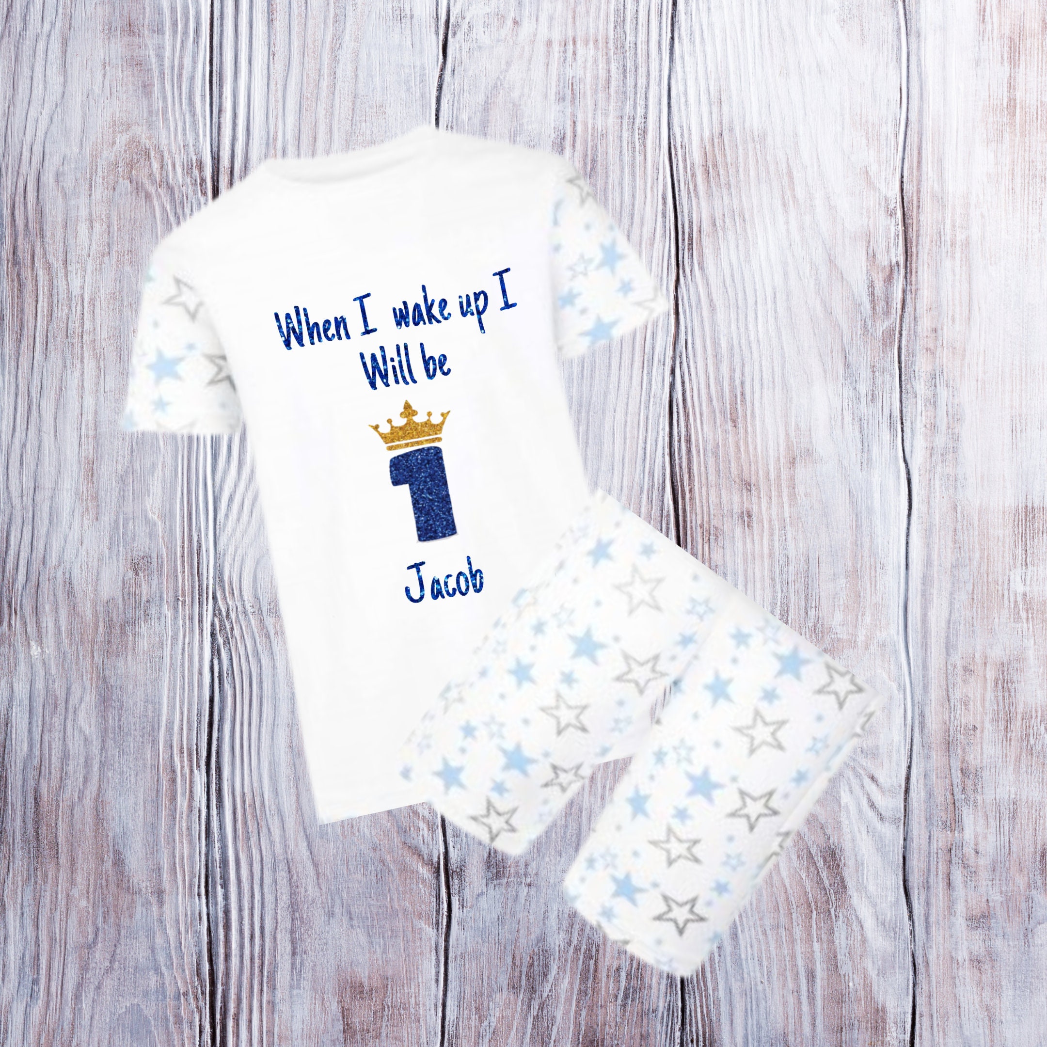 Kids Personalised 1st birthday Pyjamas PJs Birthday Etsy