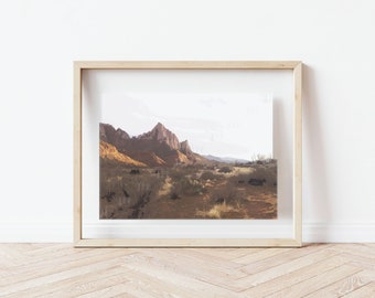 Printable Art | Digital Download | Zion Red Rock Print | Desert Art, Zion National Park, Utah Desert, Desert Printable, Wall Art