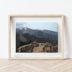 Printable Art | Digital Download | Utah Mountain Print | Mt Olympus Utah Art, Utah Wall Art, Salt Lake City Mountain Prints