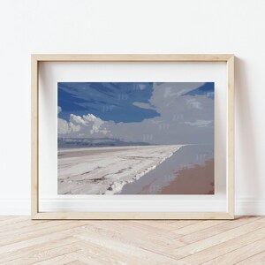 Printable Art | Digital Download | Utah Salt Flats Print | Salt Flat Utah Art, Utah Wall Art, Great Salt Lake Prints