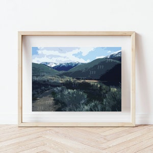 Printable Art | Digital Download | Utah Mountain Print | East Canyon Utah Art, Utah Wall Art, Mountain Prints