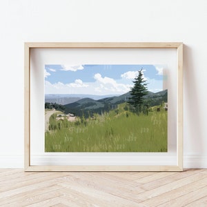 Printable Art | Digital Download | Utah Mountain Print | Deer Valley Utah Art, Utah Wall Art, Park City Mountain Prints, Ski Resort Prints