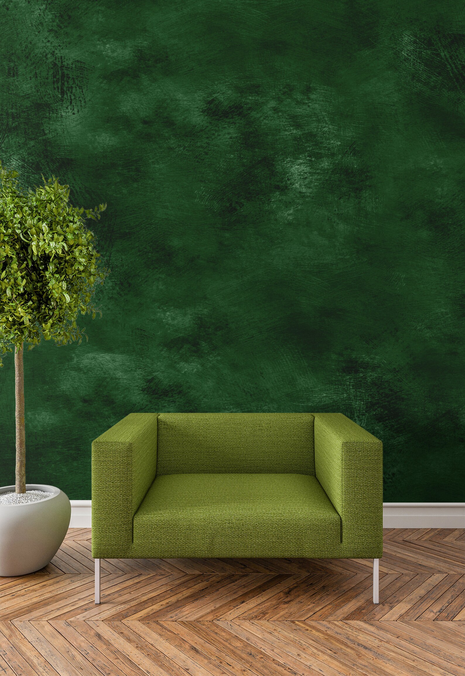 Hunter Green Wallpaper Temporary Wallpaper Removable peel and | Etsy