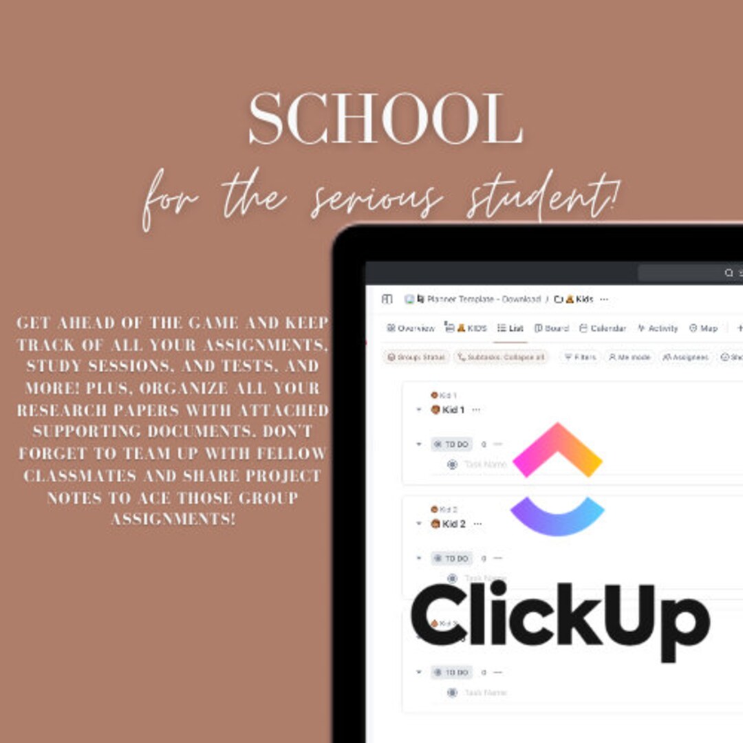 Manage Your Academic Future Class Assignments, Collaboration, : Clickup