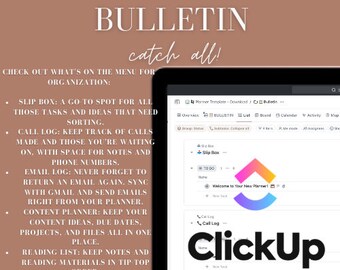 ClickUp 3.0 Planner Template: Content, Email & Calls (Ready to Use)