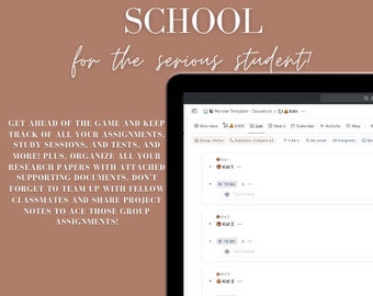 Manage Your Academic Future - Class Assignments, Collaboration, : Clickup 3.0 Planner Template Ready to Use