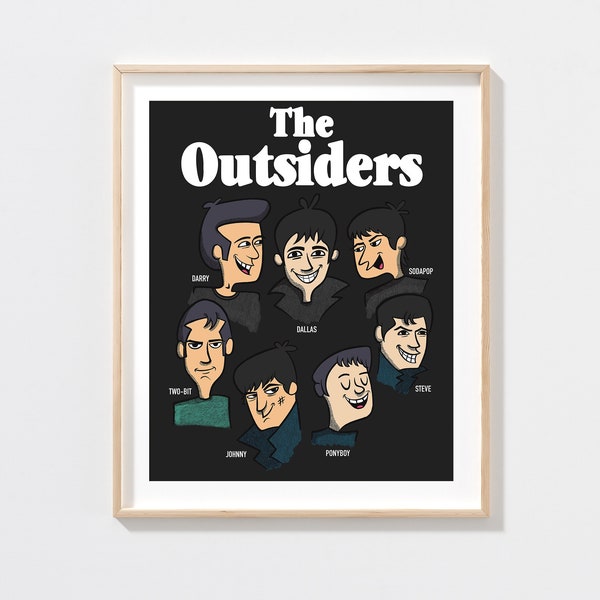 The Outsiders, The Outsiders Movie Poster, The Outsiders Download, The Outsiders Print, Digital Print, Retro Digital Download, Digital Art