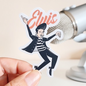 Elvis Presley, Elvis, The King, Elvis Sticker, Elvis Presley Sticker, Jail House Rock, Retro Rock n Roll, Rockabilly, Rockabilly Stickers,