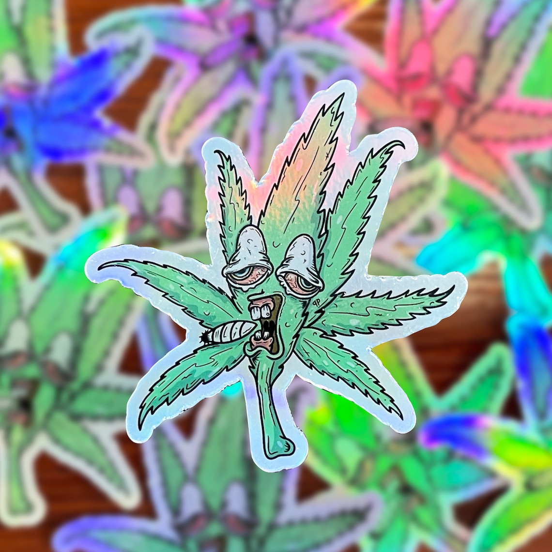 Marijuana Stickers Funny Marijuana Pot Smoker Gifts Trippy Etsy