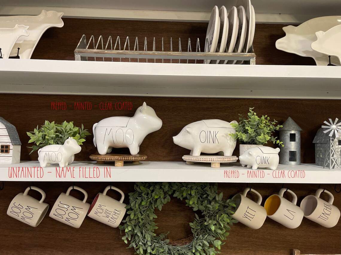 Mini Rae Dunn OINK Canister for Tiered Tray Etsy