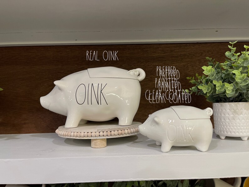 Mini Rae Dunn OINK Canister for Tiered Tray Etsy
