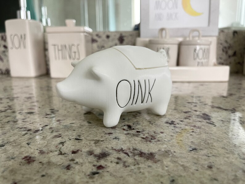 Mini Rae Dunn OINK Canister for Tiered Tray Etsy
