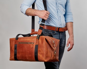 Groomsmen duffle bag, personalized leather duffle bag for men as a groomsmen proposal, custom duffel bag, groomsmen gifts