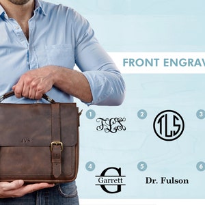 Personalized gifts for him Leather briefcase man, leather bag men, mens laptop messenger bag, satchel bag, computer bag, graduation gift image 8