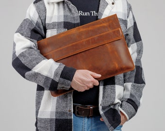 Leather sleeve bag, macbook air case, leather laptop sleeve, 16 inch laptop sleeve, macbook sleeve