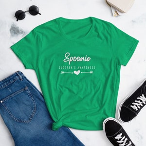 Women's Sjogren's T-Shirt, Spoonie T-Shirt, Chronic Pain Shirt, Disability Gift For Her, Spoonie Squad Gift, Chronic Illness Shirt, sjogrens image 4