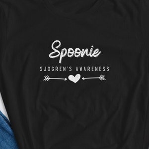 Women's Sjogren's T-Shirt, Spoonie T-Shirt, Chronic Pain Shirt, Disability Gift For Her, Spoonie Squad Gift, Chronic Illness Shirt, sjogrens image 1