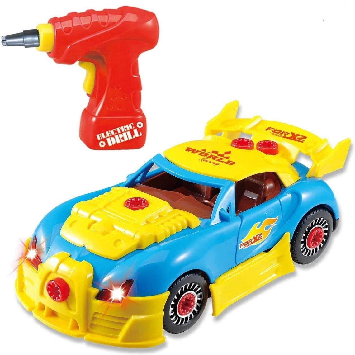 Take Apart Toy Racing Car Kit For Kids W Electric Toy Drill Etsy