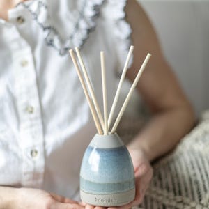 Hand thrown Ceramic Reed Diffuser - Blue Sky