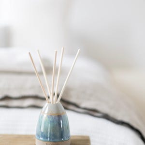 Hand thrown Ceramic Reed Diffuser - Marine Green