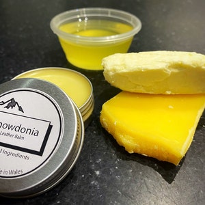 Leather Balm - 1 oz -Organic -Beeswax - Leather Conditioner - Leather Restorer - Leather Treatment - Polish - Leather Care