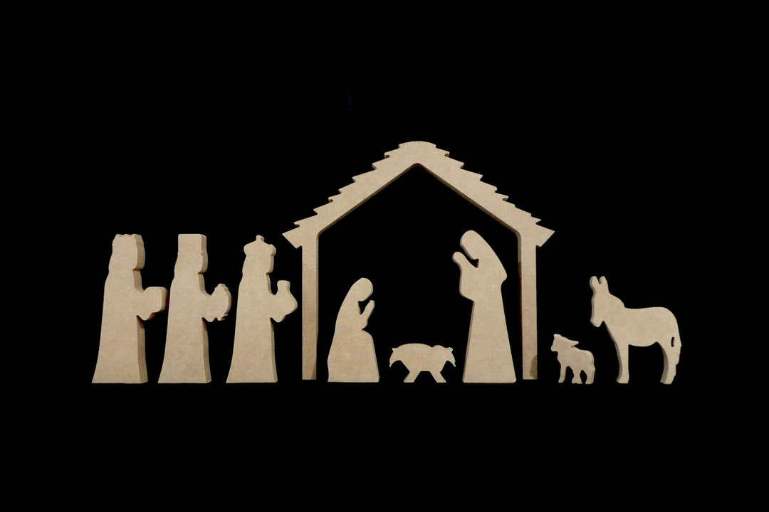 Christmas Nativity Scene, DIY Christmas Decorations, Manger Cutout