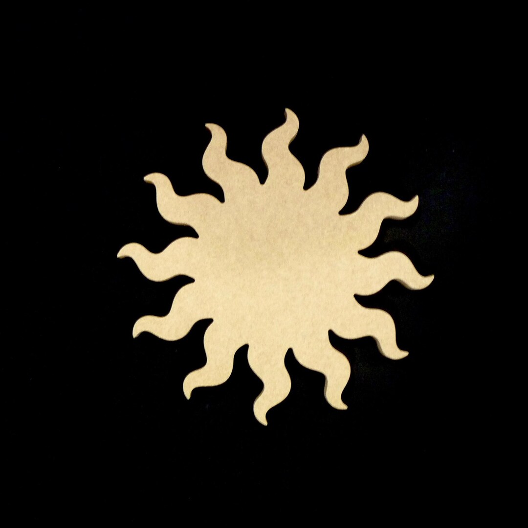 Sun Wooden Cutout, Wooden Sun Craft Shape, Wooden Sun Wall Art, Wood ...