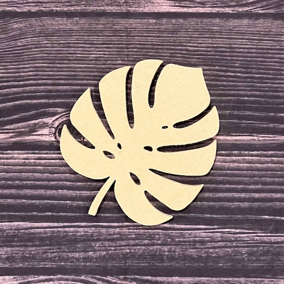 Monstera leaf wooden craft shape, Monstera leaf cutout, Tropical leaves, Unfinished wooden craft blanks.