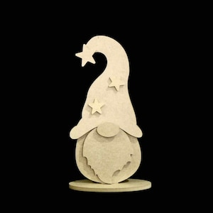 Gnome Elf - Laser Cut Out Unfinished Wood Craft Shape XMS78 Gnome Elf - Laser Cut Out Unfinished Wood Craft Shape XMS78