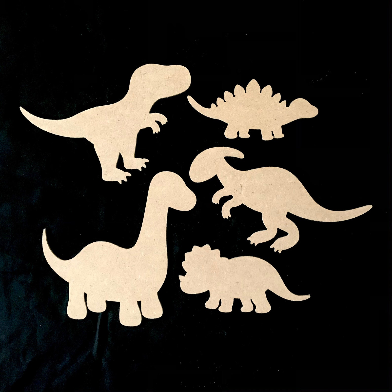 MDF blank wooden dinosaur shapes to paint, Wood dinosaur craft shapes