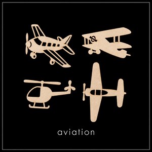 Plane Wood Cutouts, Paintable MDF Plane Shapes, Craft Blank