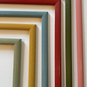 Beautiful hand painted lacquered curved reeded picture frames. Any Colour And Size available