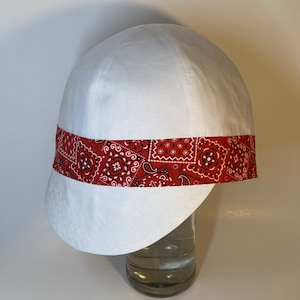 Black OR White Cap with Bandana Band