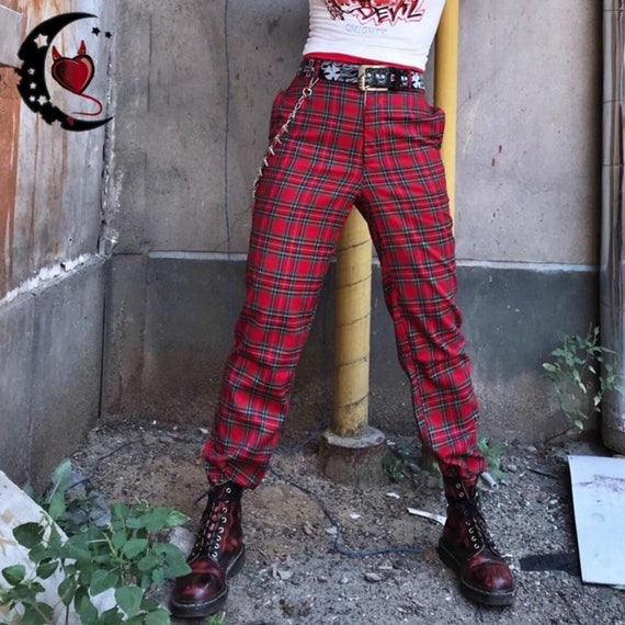 Red checkerboard pants Clearance