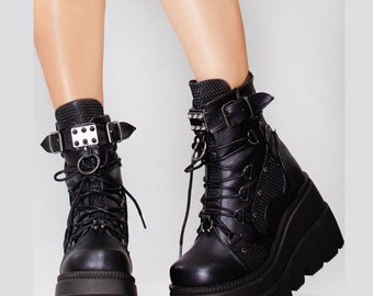 platform studded boots